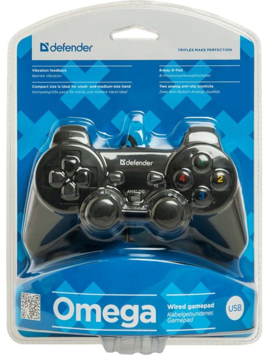 Defender Omega Wired gamepad Black PC