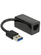 DeLock SuperSpeed USB3.2 Type-A male > Gigabit LAN 10/100/1000 Mbps compact Adapter Black