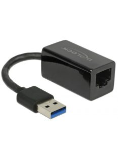   DeLock SuperSpeed USB3.2 Type-A male > Gigabit LAN 10/100/1000 Mbps compact Adapter Black
