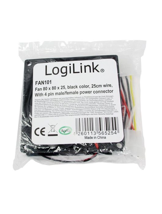 Logilink FAN101 8cm cooler Black