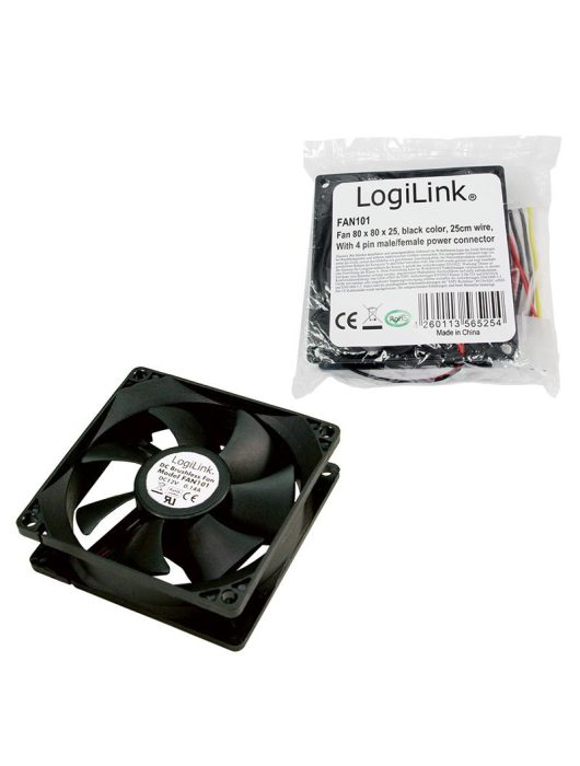 Logilink FAN101 8cm cooler Black