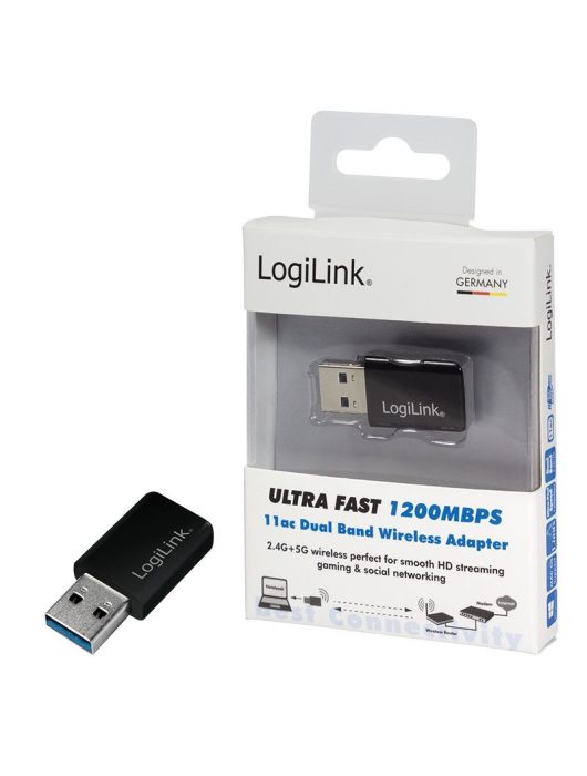 Logilink WL0243 Wireless Ultra Fast 1200 Mbps 11ac Dual Band Adapter