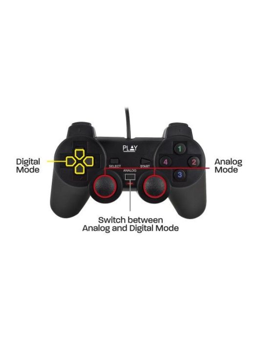 Ewent PL3330 Play USB Gamepad Black