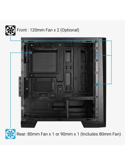 Aerocool Cylon Mini RGB Window Black