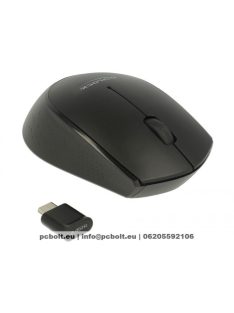   DeLock Optical 3-button mini mouse USB Type-C 2.4 GHz wireless Black
