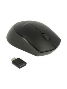   DeLock Optical 3-button mini mouse USB Type-C 2.4 GHz wireless Black