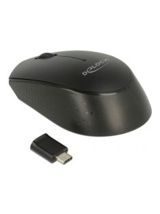   DeLock Optical 3-button mini mouse USB Type-C 2.4 GHz wireless Black