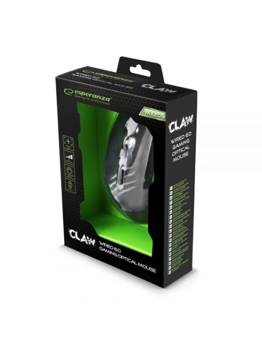 Esperanza MX209 Claw Wired mouse Black/Green