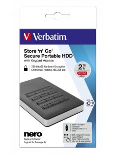   Verbatim 2TB 2,5" USB3.1 Store "n" Go Secure Portable HDD Black