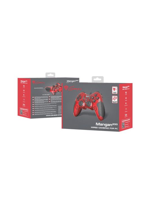 Natec Genesis Mangan 200 USB Gamepad Red