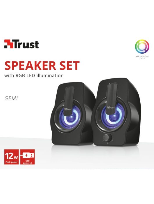Trust Gemi RGB 2.0 Speaker Set Black