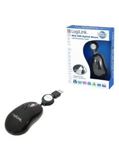   Logilink ID0016 mouse optical USB mini with retractable cable Black
