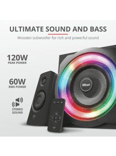 Trust GXT 629 Tytan RGB Illuminated 2.1 Speaker Set Black