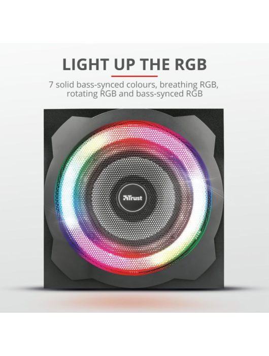 Trust GXT 629 Tytan RGB Illuminated 2.1 Speaker Set Black