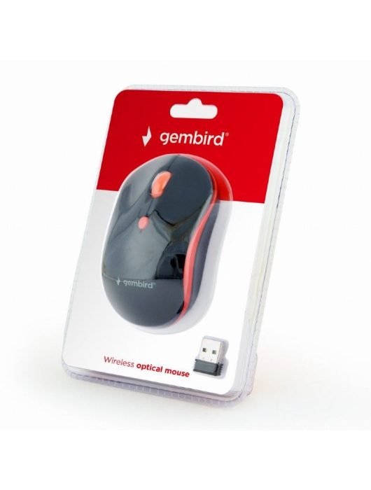 Gembird MUSW-4B-03-R Wireless optical mouse Black/Red