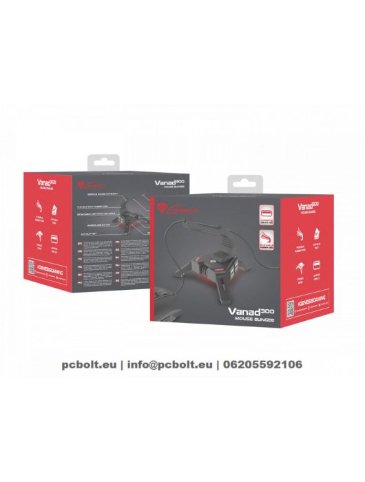 Natec Genesis Vanad 300 USB HUB 2.0 4port mouse Bungee Black