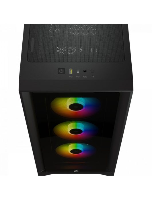 Corsair iCUE 4000X RGB Tempered Glass Black