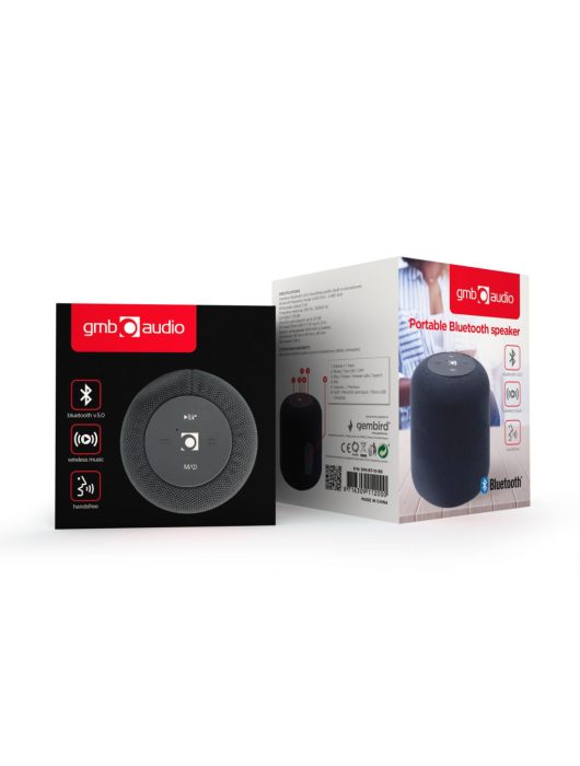Gembird SPK-BT-15-BK Portable Bluetooth Speaker Black