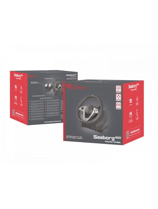 Natec Genesis Seaborg 400 USB Kormány Black/Silver