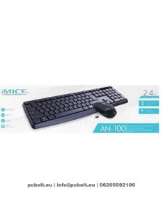 iMICE AN-100 wireless keyboard + mouse Black HU