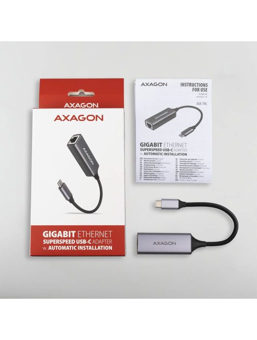AXAGON ADE-TRC USB3.2 SuperSpeed USB-C Gigabit Ethernet