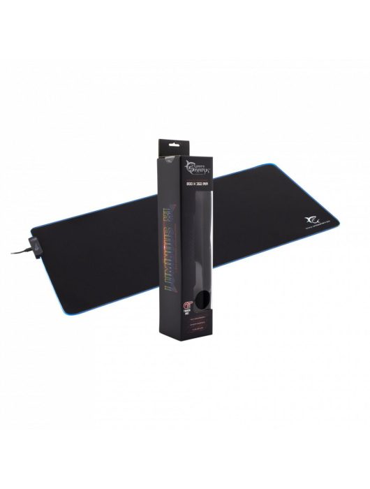 White Shark MP-1861 Luminos RGB Gaming XL Egérpad Black