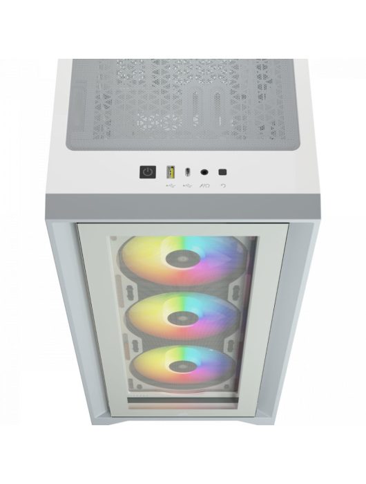 Corsair iCUE 4000X RGB Tempered Glass White