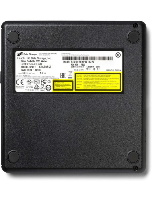 LG GP60NS60 Slim DVD-Writer Silver BOX
