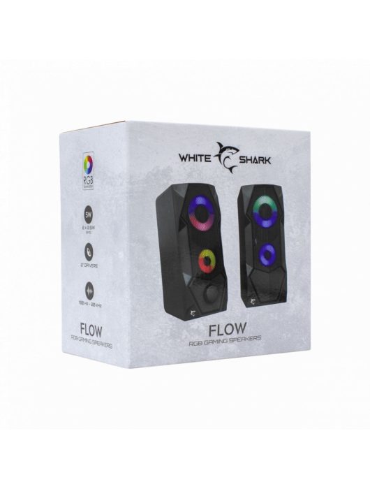 White Shark Flow RGB Speaker Black