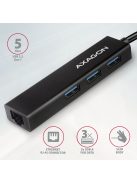 AXAGON HMC-GL3A SuperSpeed USB-C hub + Gigabit LAN Black