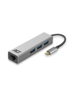ACT AC7055 USB-C Hub 3 port with Gigabyte Ethernet Grey
