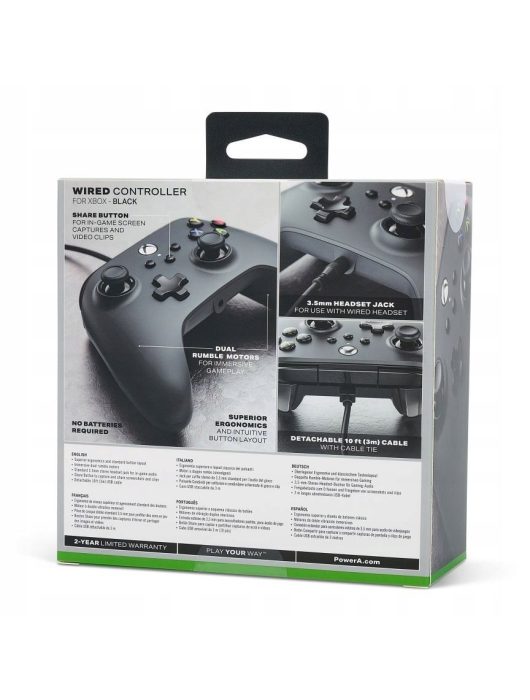PowerA Wired Xbox Series X|S USB Gamepad Black