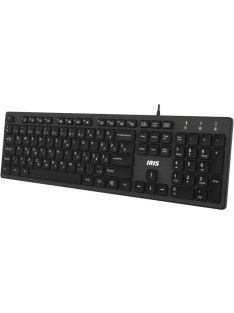 IRIS B-23 USB Slim billentyűzet Black HU