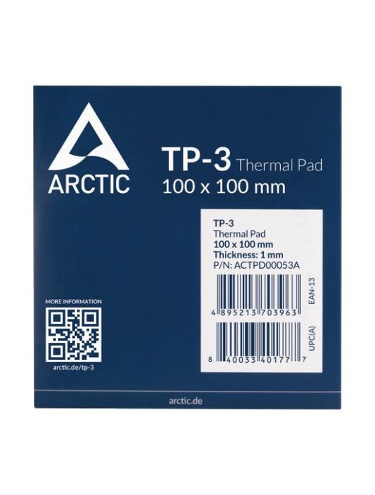 Arctic TP-3 100x100x1mm Hővezető lap (1lap/csomag)