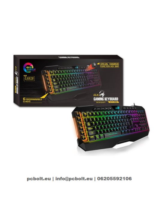 Genius Scorpion K11 Pro Gamer billentyűzet Black HU