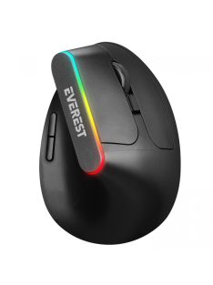Everest SMW-618 Ergonomic RBG Optical Wireless Mouse Black
