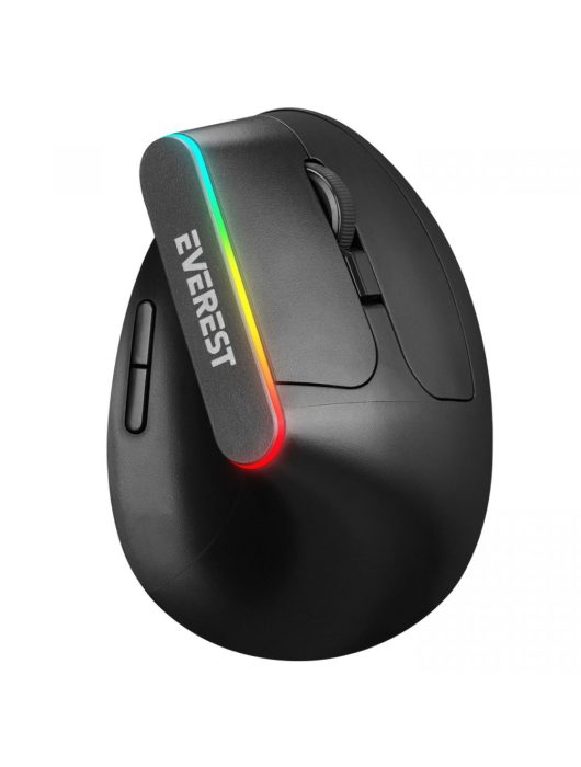 Everest SMW-618 Ergonomic RBG Optical Wireless Mouse Black