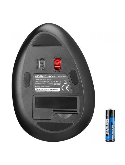 Everest SMW-618 Ergonomic RBG Optical Wireless Mouse Black