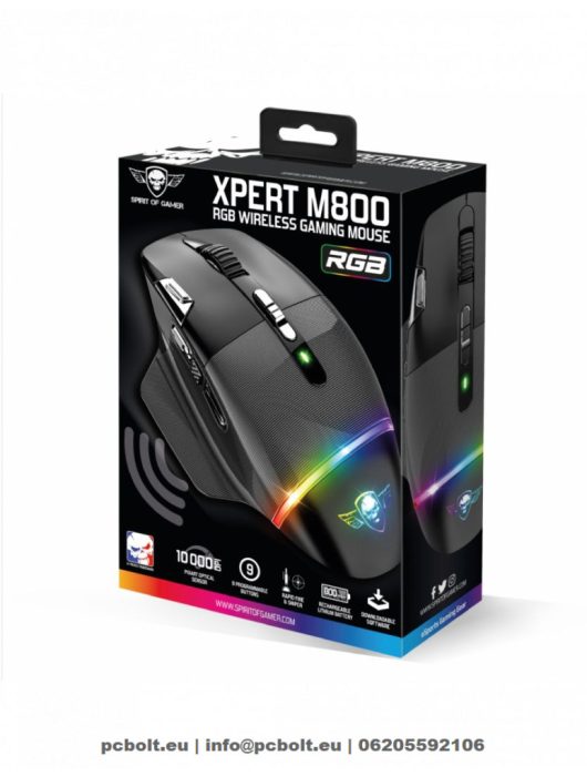 Spirit Of Gamer Xpert M800 Wireless Gaming Mouse Black