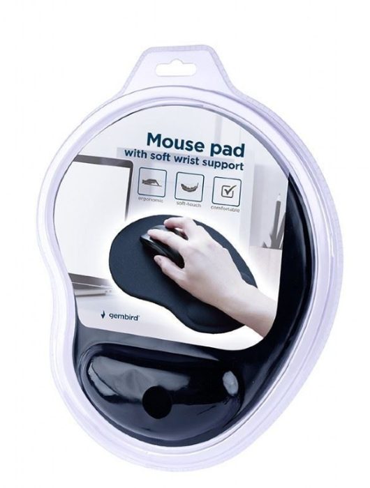 Gembird MP-ERGO-01 Mouse Pad with Wrist Support Black
