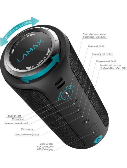 Lamax Sounder2 Max Bluetooth Speaker Black