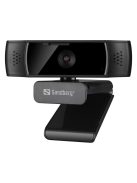 Sandberg USB Webcam Autofocus DualMic Webkamera Black