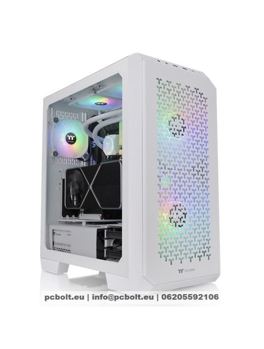 Thermaltake View 300 MX Snow Mid Tower Chassis ARGB Tempered Glass White