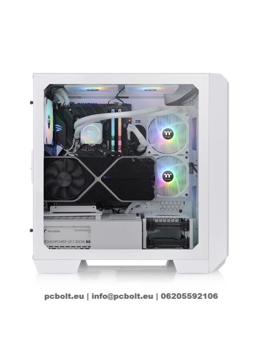 Thermaltake View 300 MX Snow Mid Tower Chassis ARGB Tempered Glass White
