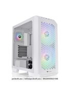 Thermaltake View 300 MX Snow Mid Tower Chassis ARGB Tempered Glass White