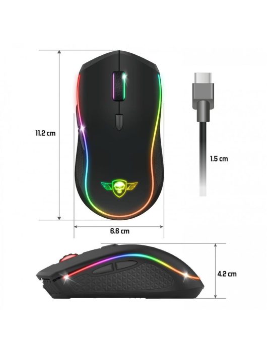 Spirit Of Gamer Pro-M9 RGB Wireless Gaming Mouse Black