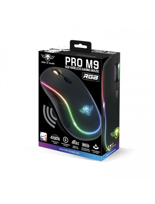 Spirit Of Gamer Pro-M9 RGB Wireless Gaming Mouse Black