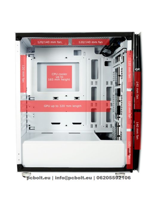 LC Power 713W Bright Sail X Tempered Glass White