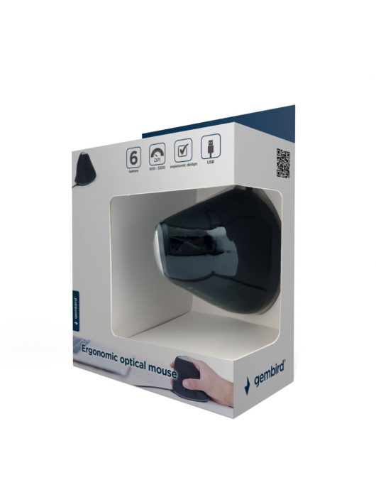 Gembird MUS-ERGO-03 Ergonomic mouse Space Gray