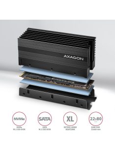 AXAGON CLR-M2XL heatsink for M.2 SSD